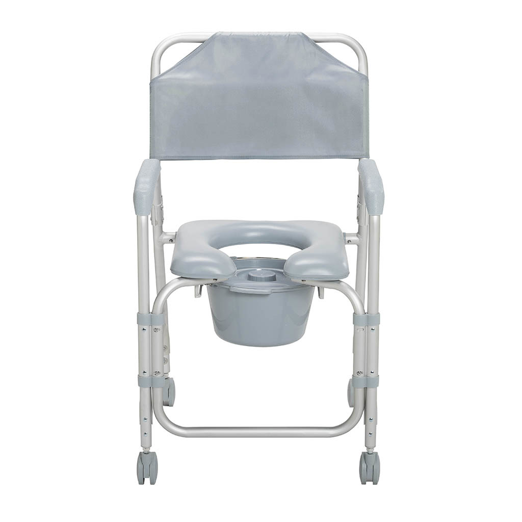 Aluminum Shower Chair and Commode with Casters Gerould's Healthcare